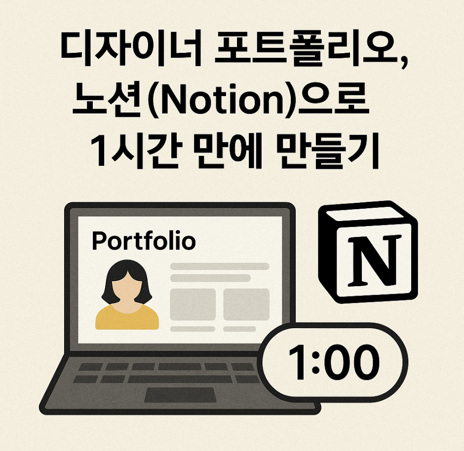 디자이너 포트폴리오, 노션(Notion)으로 1시간 만에 만들기