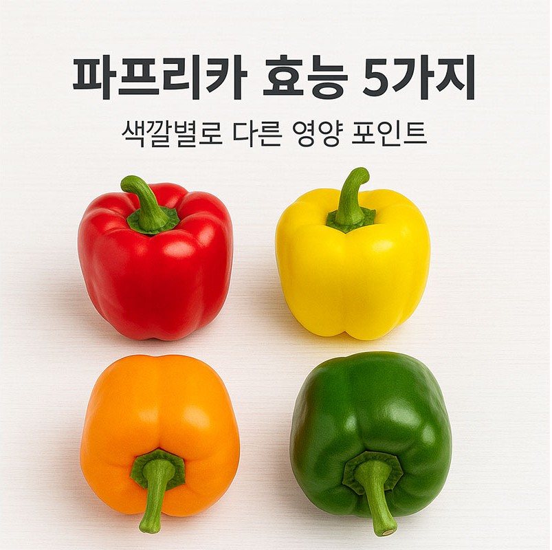 파프리카 효능 5가지 색깔별로 다른 영양 포인트