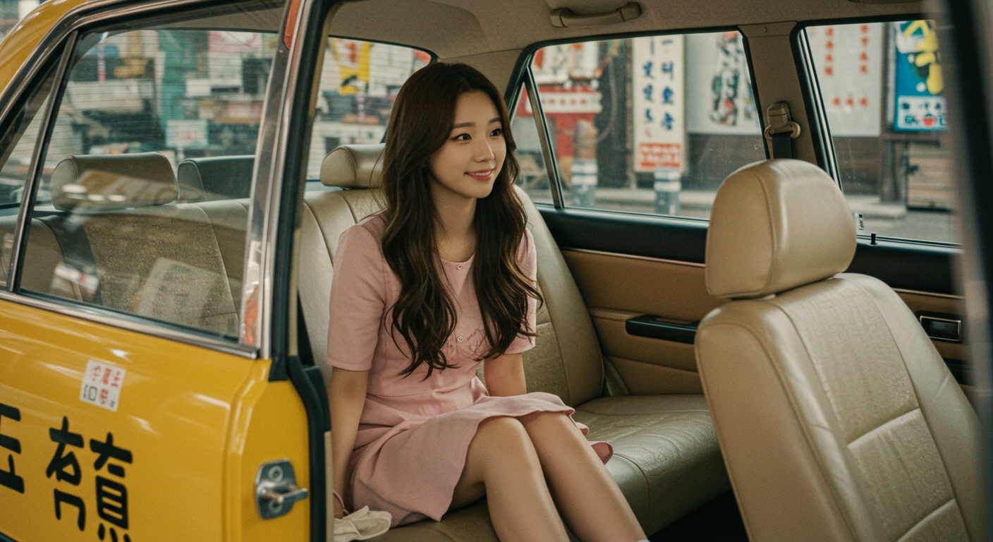 택시를 타는 사람