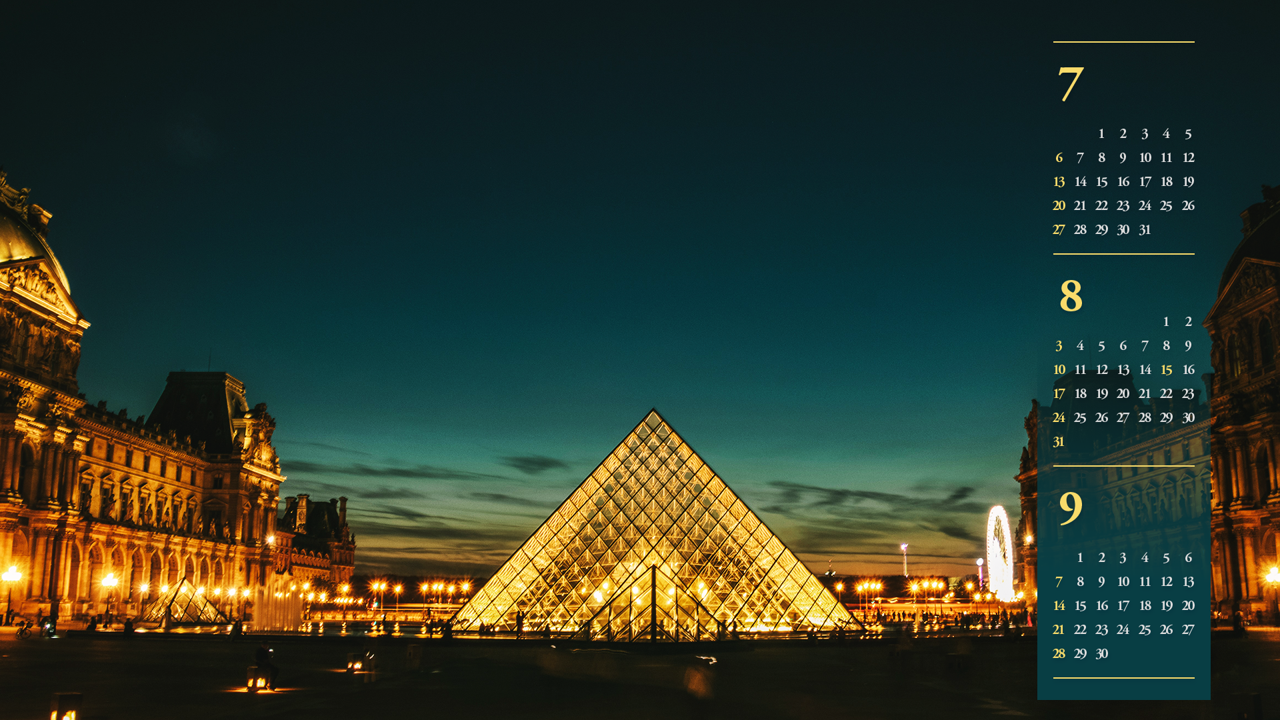 08 루브르 B - 2025년8월 노트북배경화면