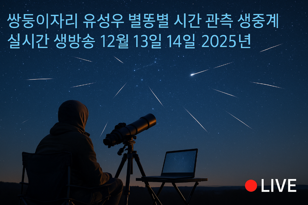 쌍둥이자리 유성우 생중계! 12월 13-14일 놓치면 후회하는 관측법