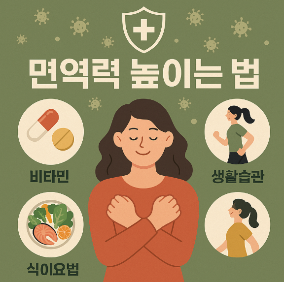 면역력 높이는 법 (비타민, 식이요법, 생활습관)