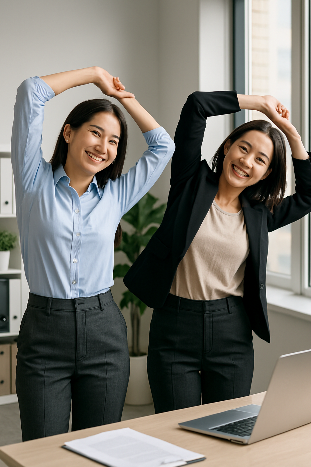 직장 스트레칭 관련 사진