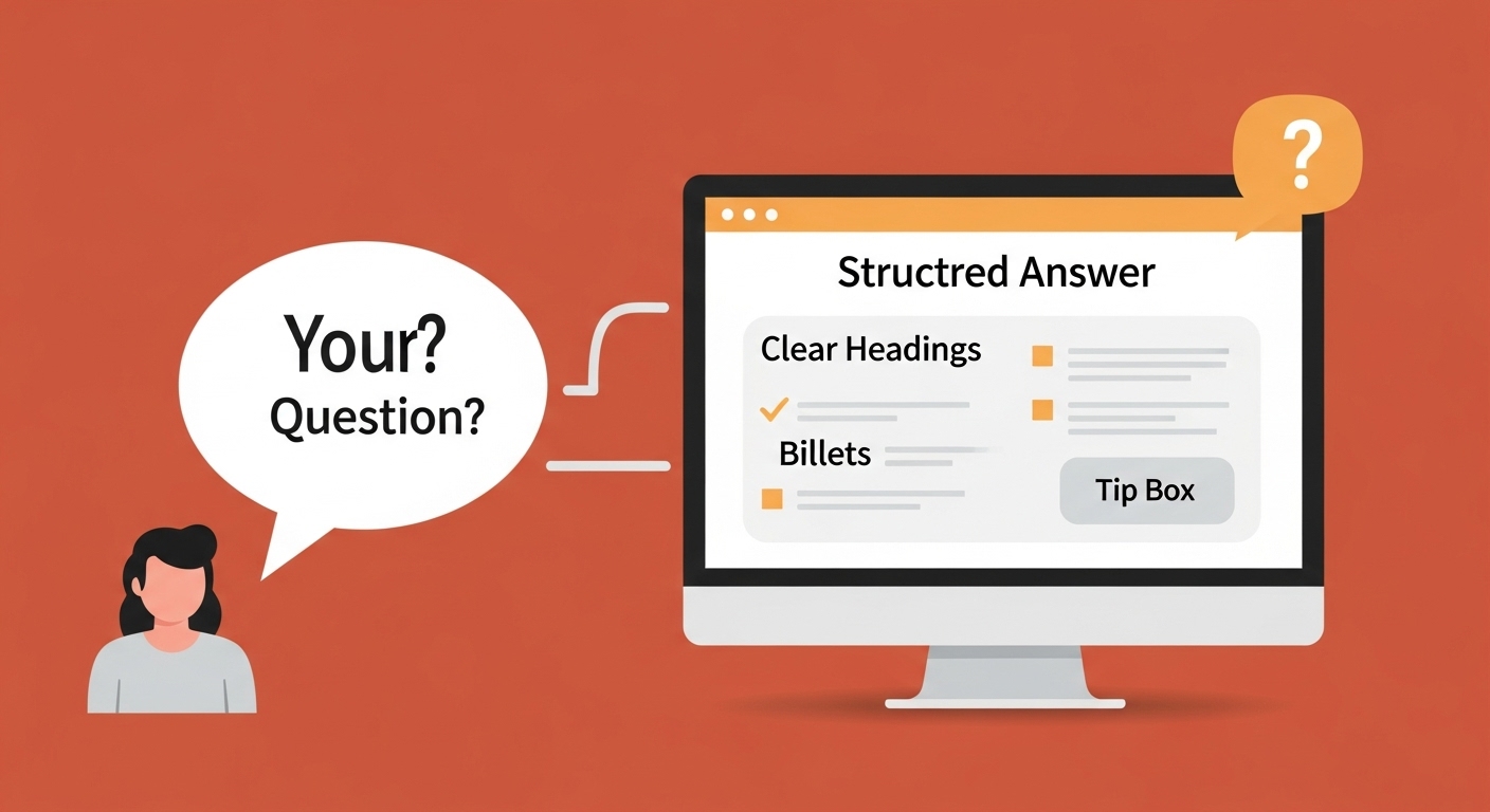 질문과 답변이 명확하게 연결된 구조를 시각화한 그림