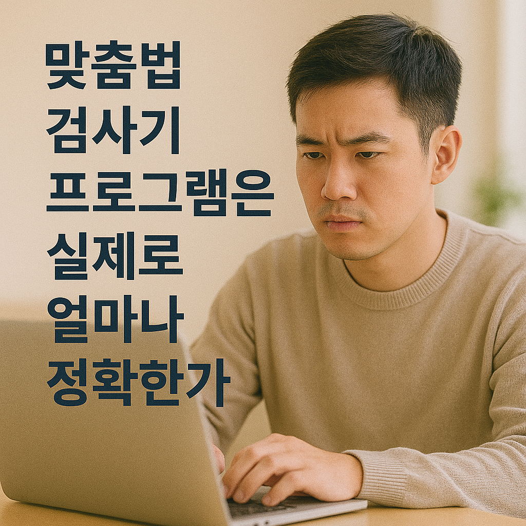 맞춤법 검사기 프로그램은 얼마나 정확한가