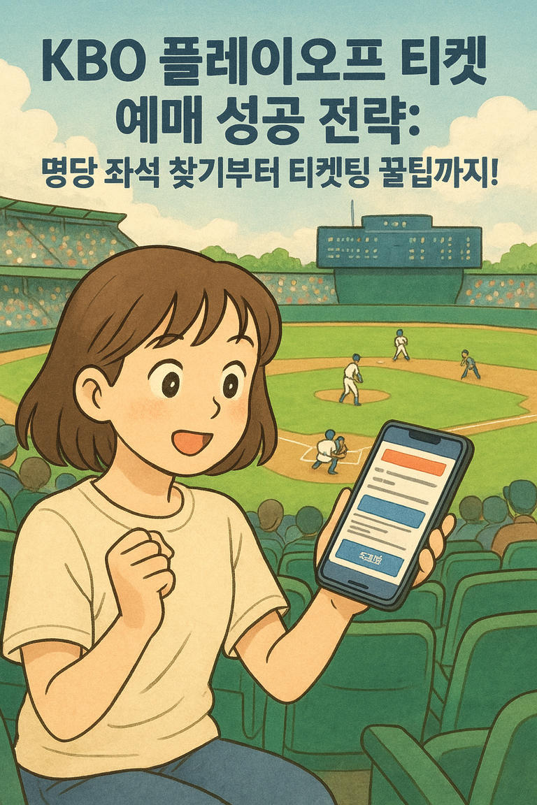 ⚾️ KBO 플레이오프 티켓 예매 성공 전략: 명당 좌석 찾기부터 티켓팅 꿀팁까지! ⚾️