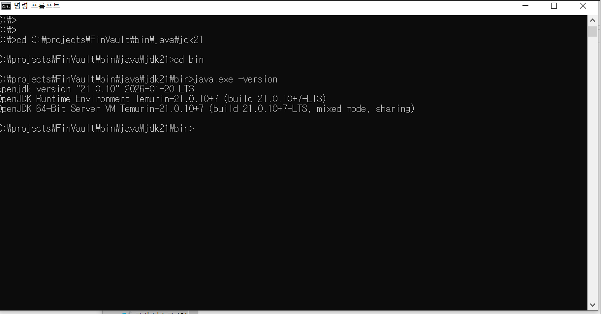 C:\projects\FinVault\bin\java\jdk21\bin\java.exe -version