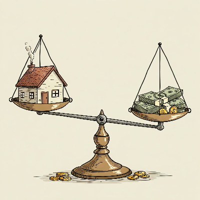 토지거래 허가제의 균형 잡힌 시각 이미지