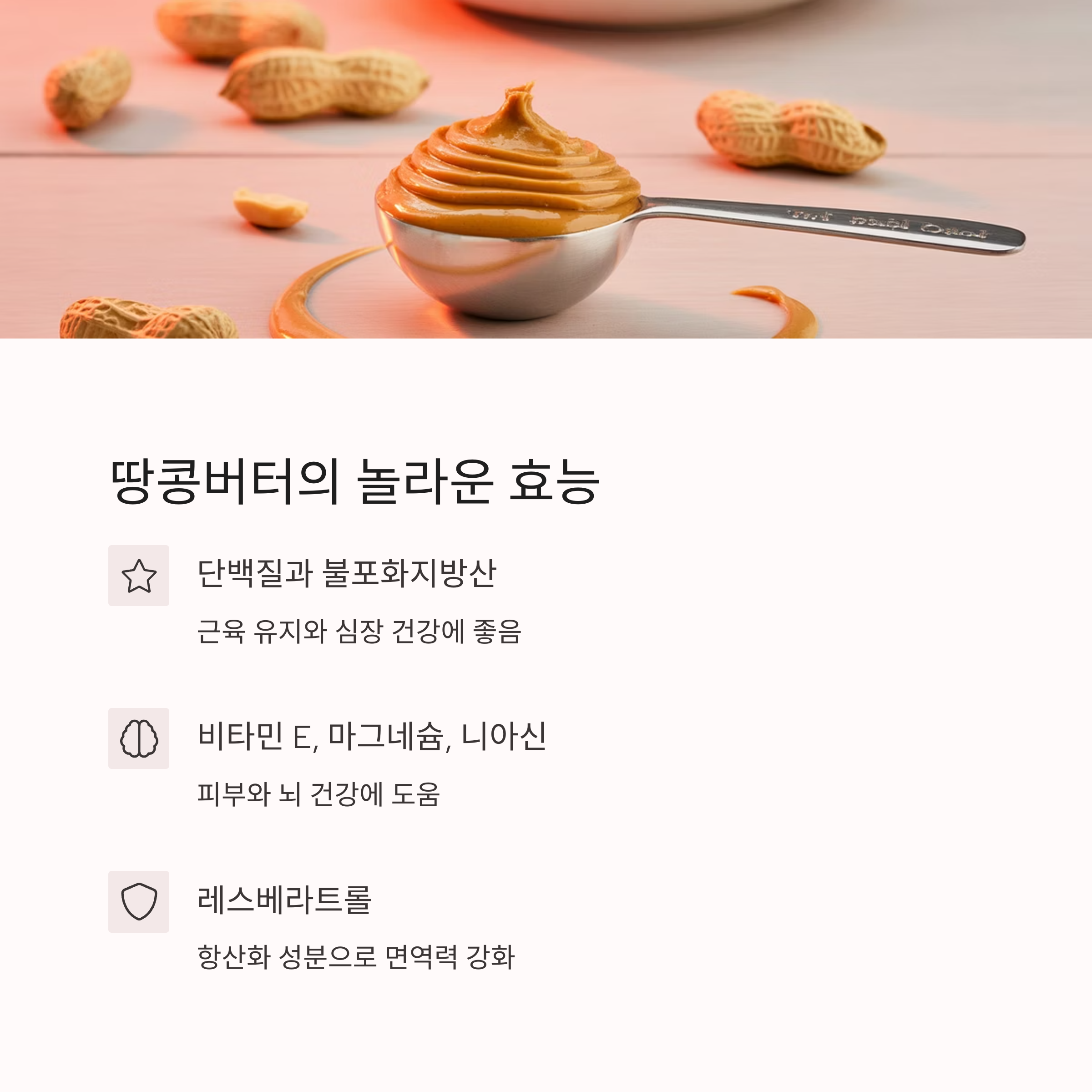 땅콩버터의 주요 효능 관련 사진