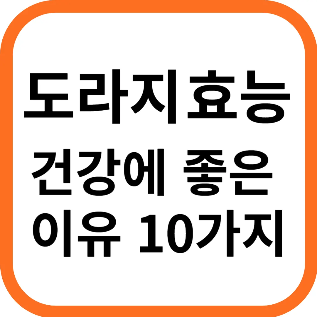 도라지의 효능, 건강에 좋은 이유 10가지