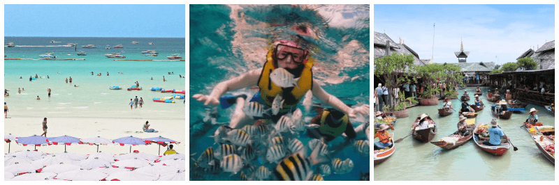 파타야 산호섬, 니모섬, 수상 시장 사진