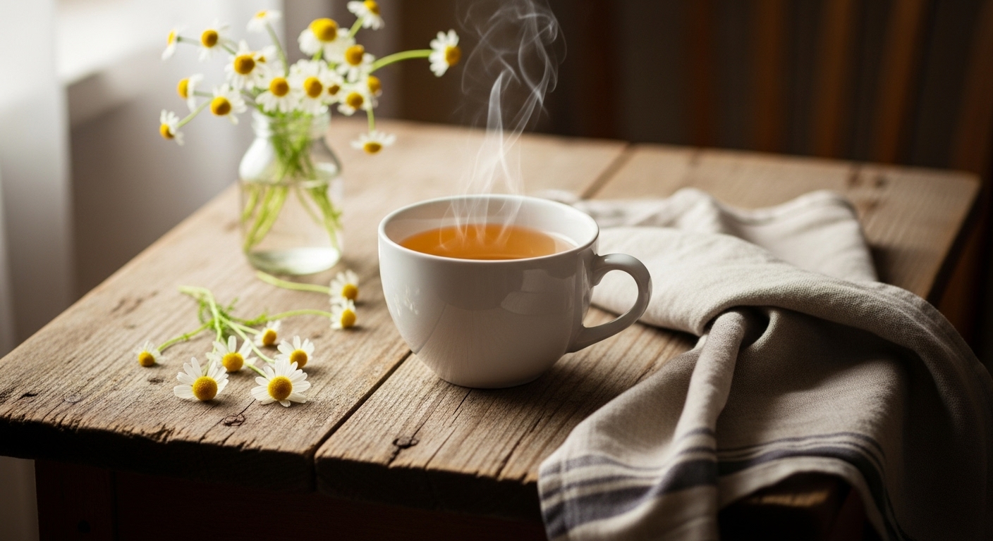 카모마일차 (Chamomile Tea) - 심신 안정의 허브 천연 수면 유도제