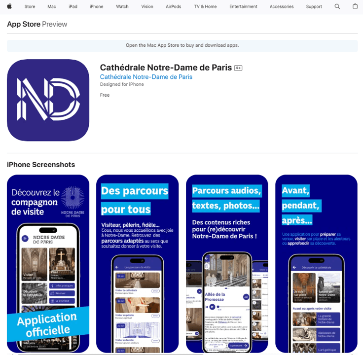 애플 노트르담 드 파리 대성당 예약하기 어플 다운로드