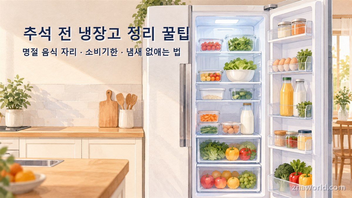 추석 전 냉장고 정리 꿀팁 안내 이미지