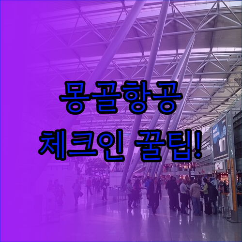 몽골항공 온라인 체크인 자주 묻는 질..
