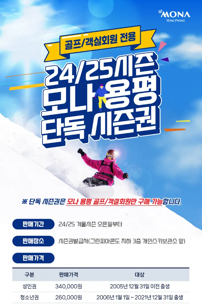 모나용평리조트 시즌권
