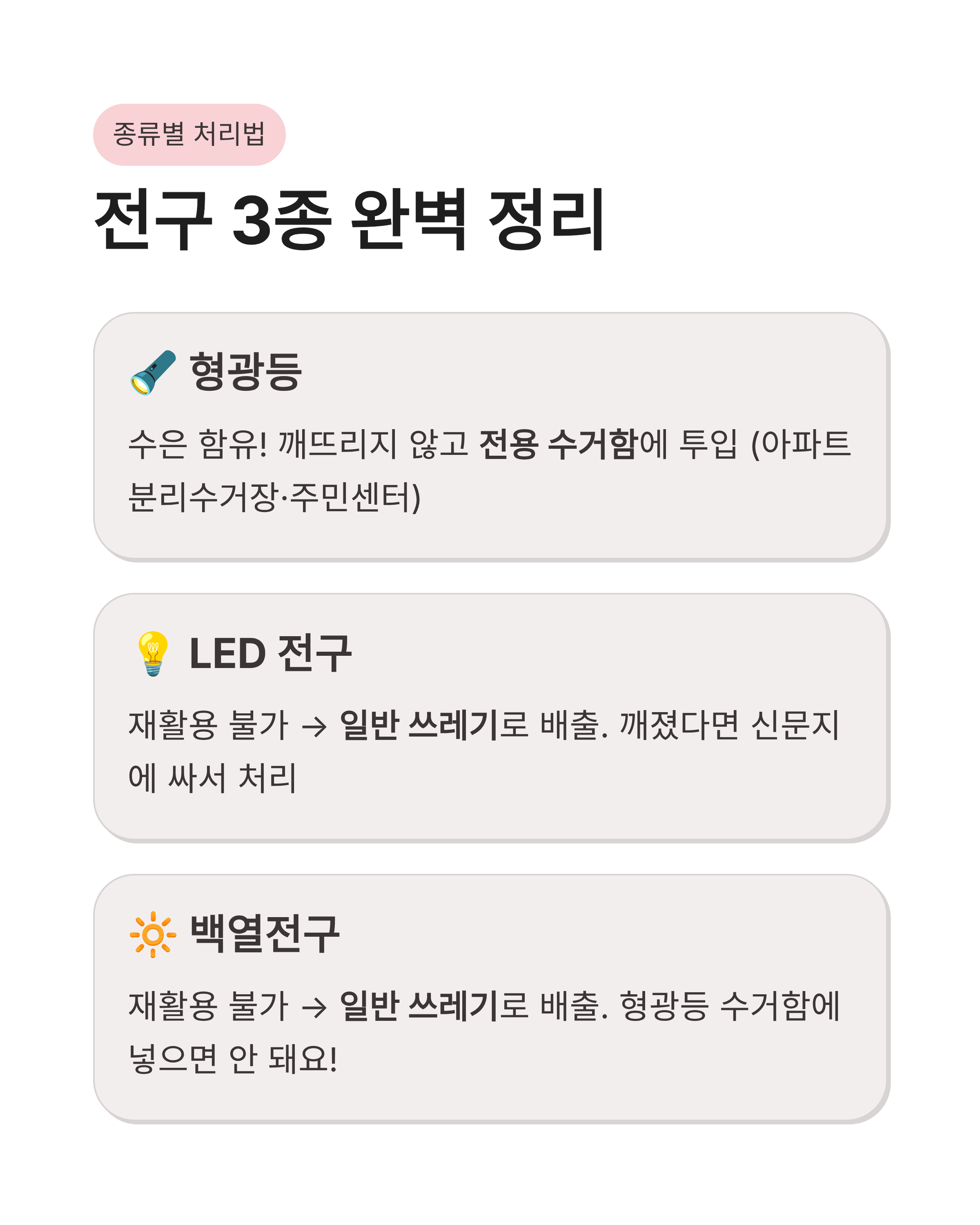 깨진 유리병, 전구 안전하게 버리는 방법 ❘ 불연성 쓰레기 봉투 및 마대 자루 활용 꿀팁