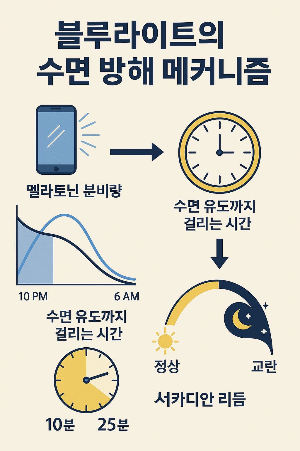 블루라이트의 수면 방해 메커니즘