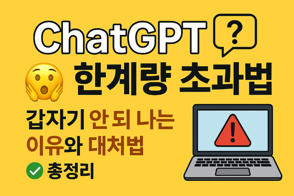 ChatGPT 한계량 초과 해결법