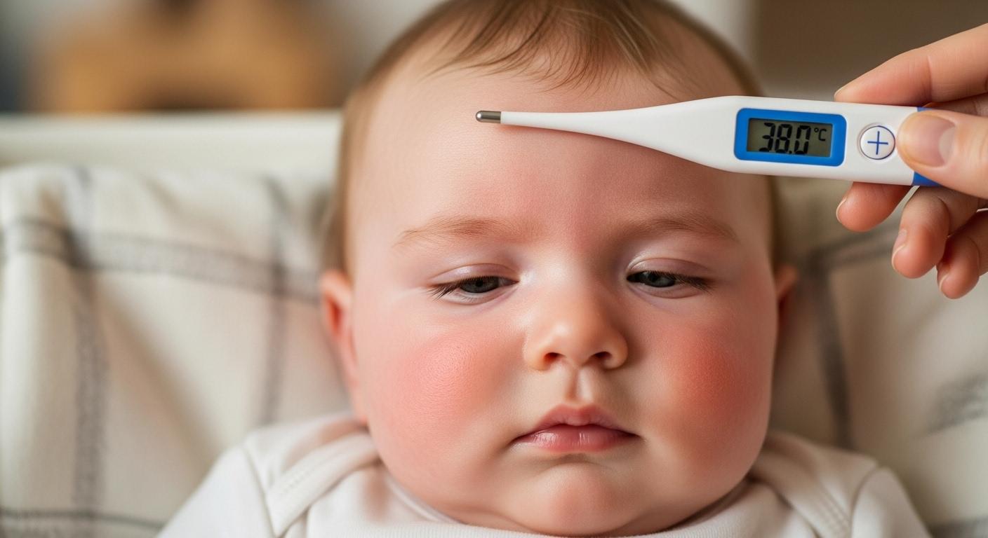8개월 아기 열 38도
