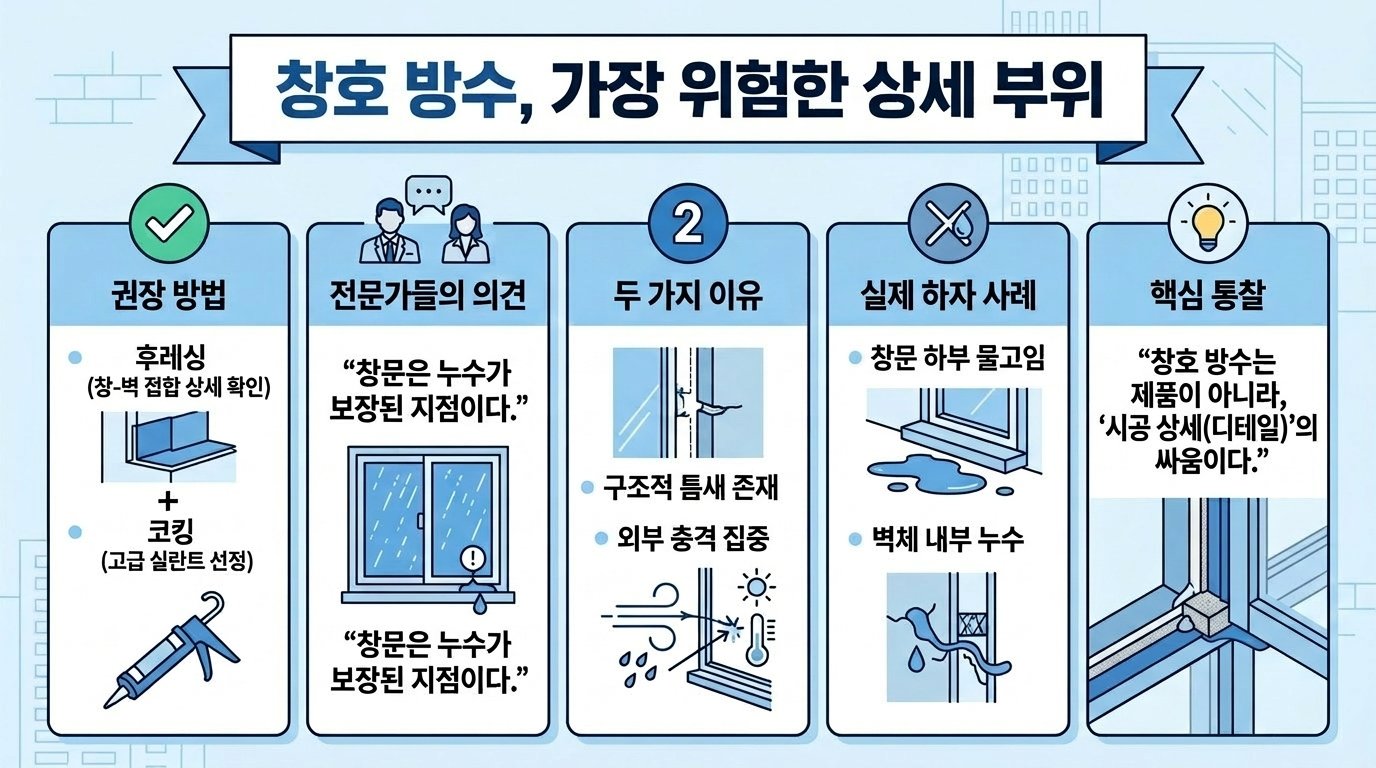 창호 방수는 디테일이 중요