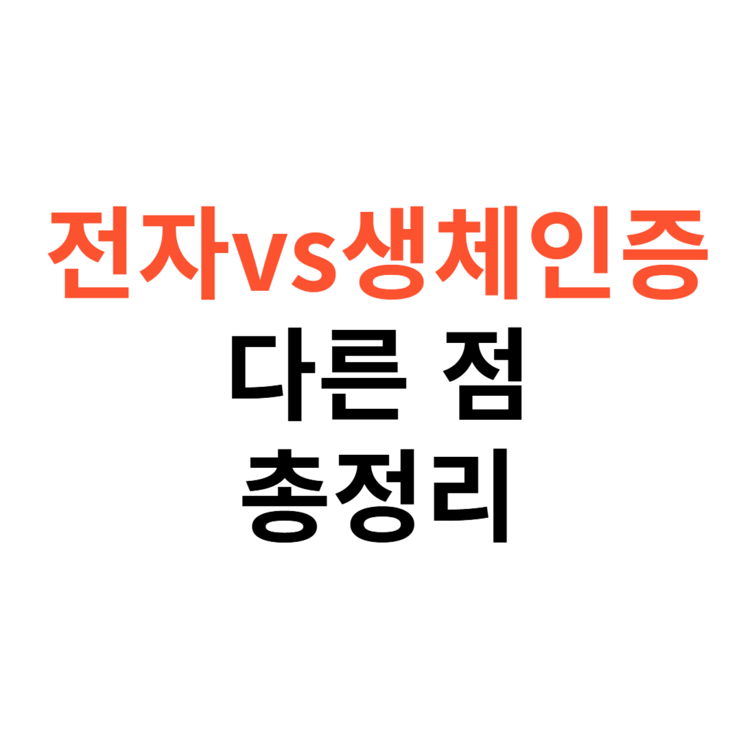 전자서명 vs 생체인증 전자서명