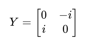 Pauli-Y 복합 회전 행렬.