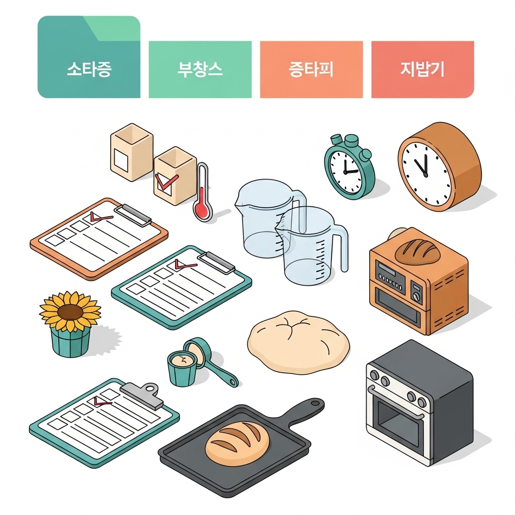 시각 분할: 체크리스트와 표