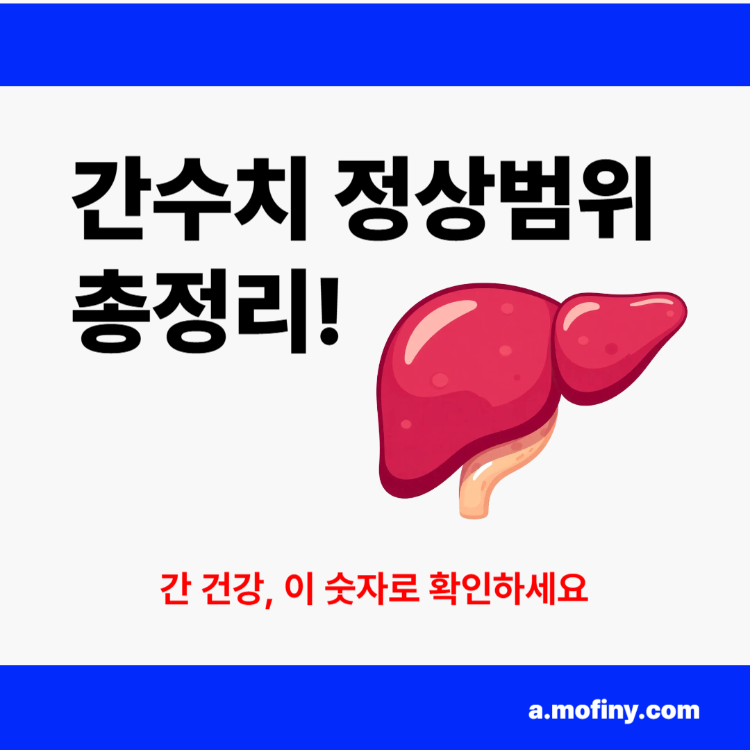 간수치 정상범위 이 숫자로 확인하세요