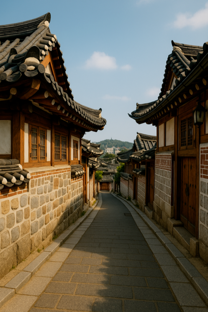 전통 한옥 건축물이 이어지는 전주 한옥마을 골목 풍경, 국내 전통 여행지로 추천