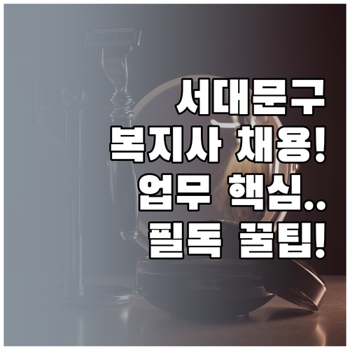 서대문구 시니어클럽 사회복지사 채용 ..
