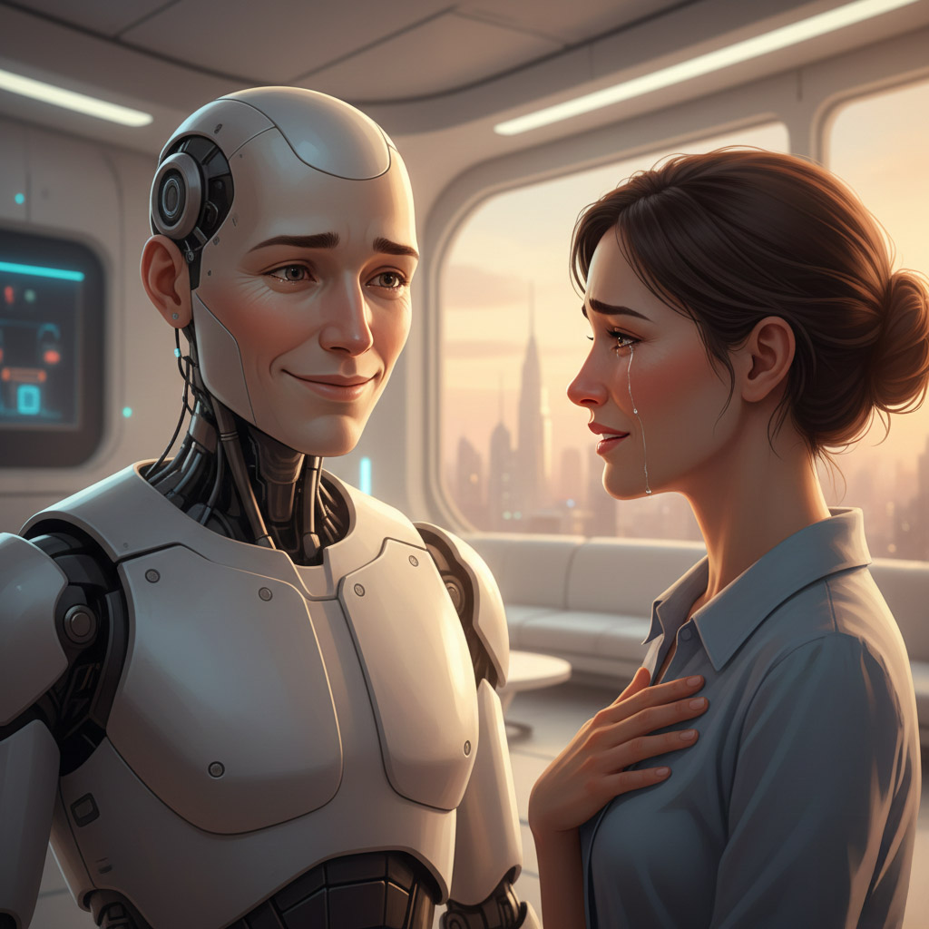 휴머노이드 얼굴과 사용자 감정 동조 현상