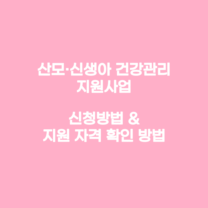 산모신생아-건강관리-지원사업