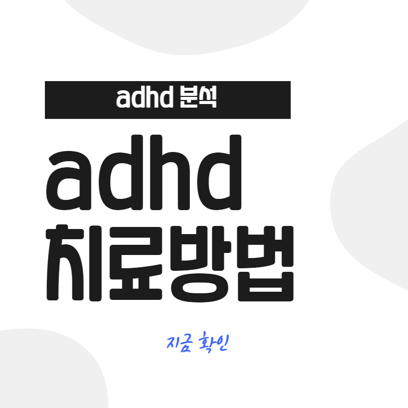 adhd 치료방법