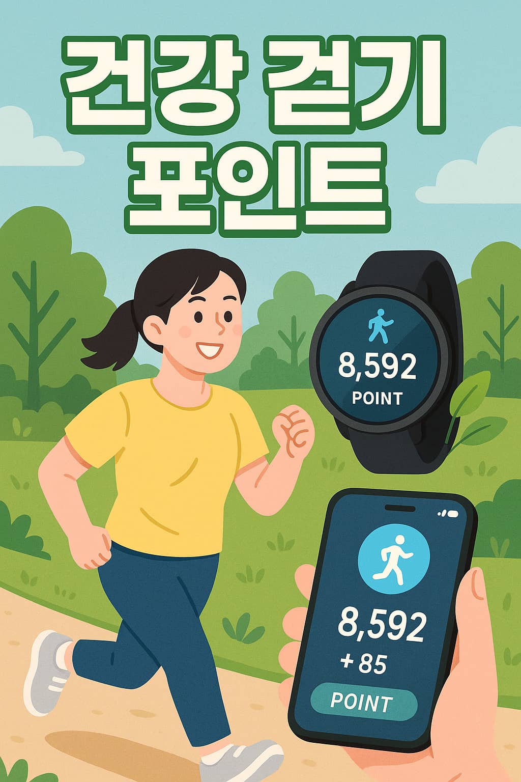 건강 챙기고 돈도 버는 건강생활실천지원금제 - 걷기만 해도 포인트 착착!