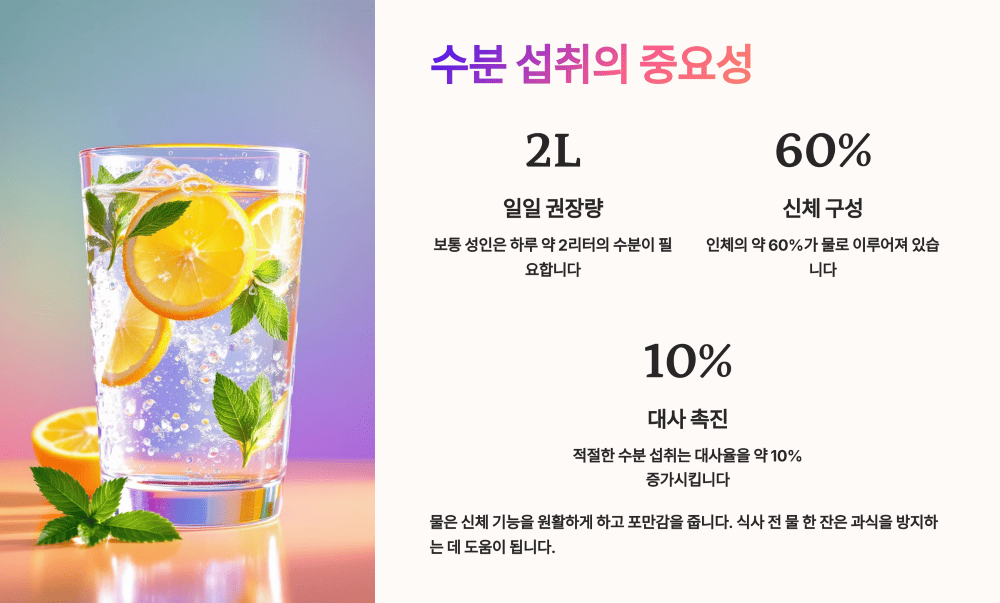 수분 섭취의 중요성