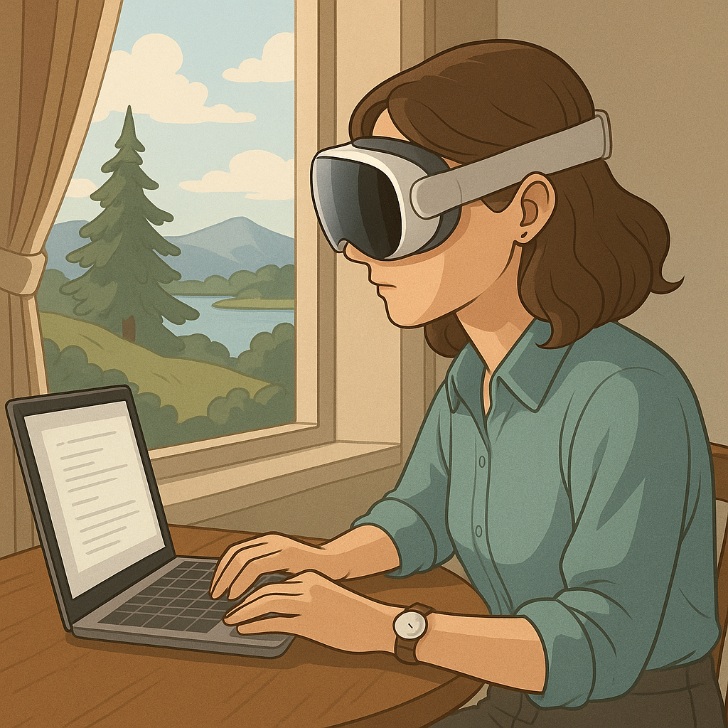 “XR 속에서 나만의 루틴을 설계하는 여성 – 조용한 부자의 선택”