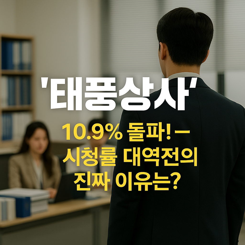 &ldquo;&lsquo;태풍상사&rsquo; 10.9% 돌파! &mdash; 시청률 대역전의 진짜 이유는?&rdquo;