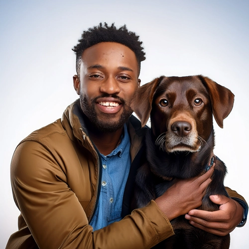 강아지와 주인이 함께 있는 사진3