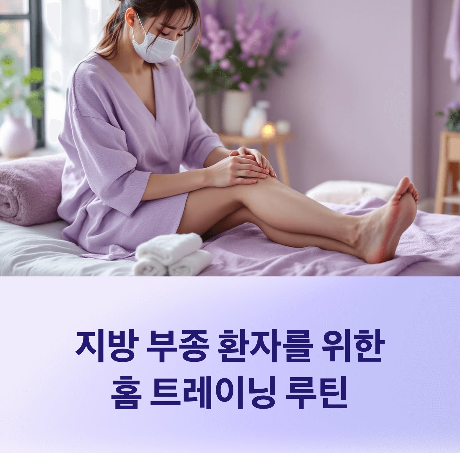 지방 부종 환자를 위한 홈 트레이닝 루틴