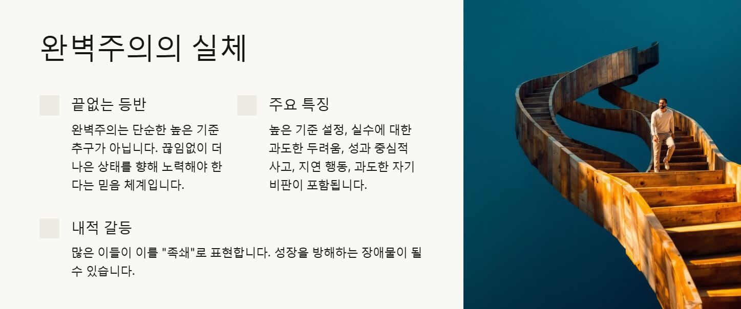 완벽주의자 특징 극복