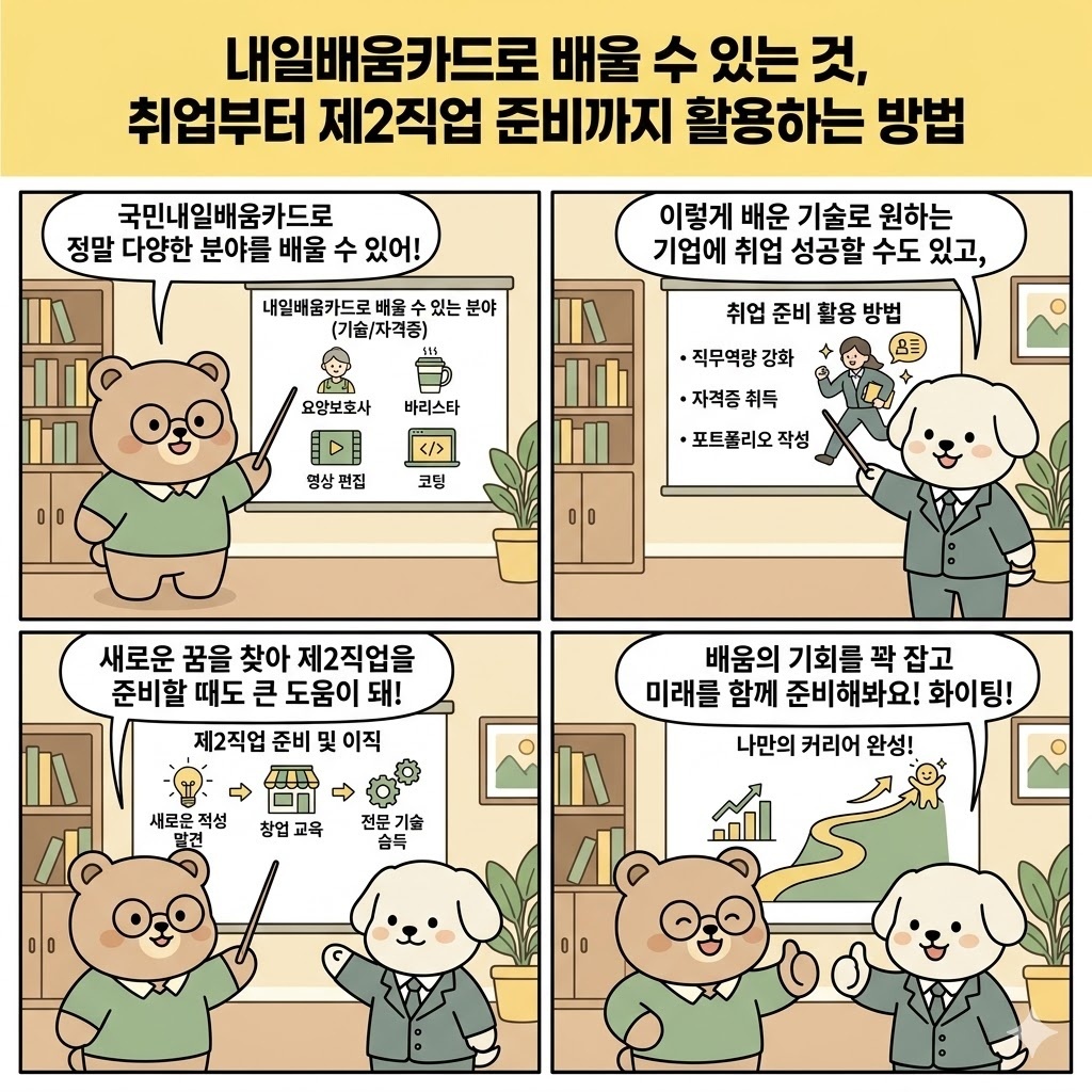 내일배움카드로 배울수 있는것, 취업부터 제2직업 준비까지 활용하는 방법