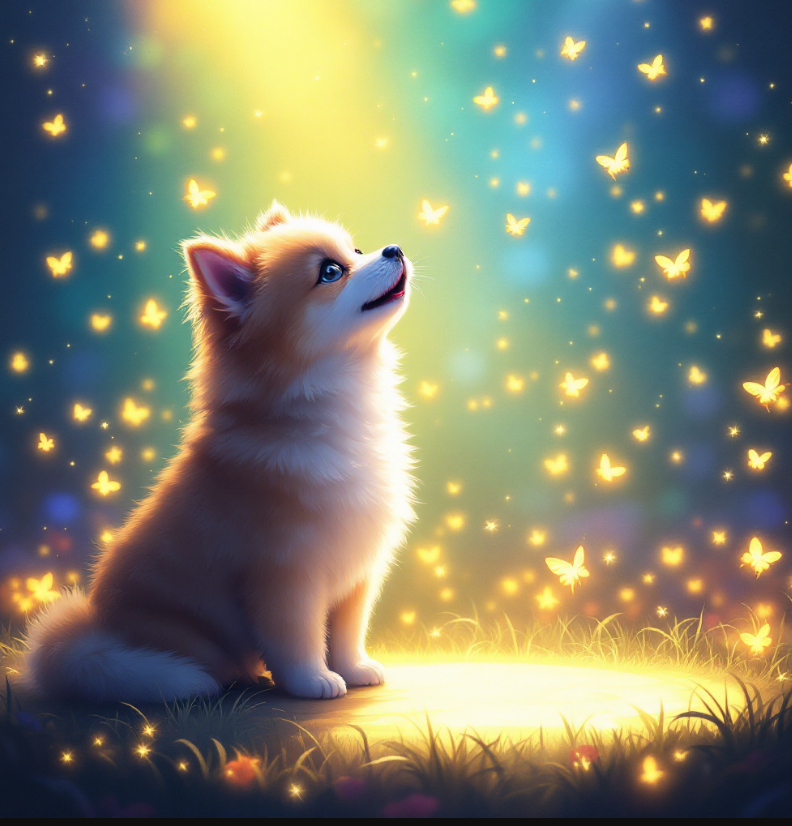 강아지가 아름답게 노래할 때