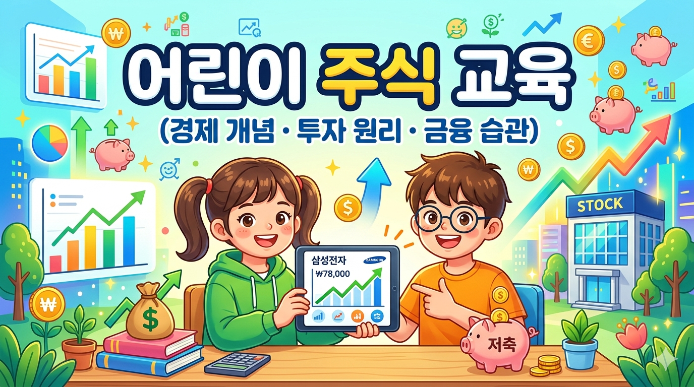 아이와 경제에 대해 이야기 하고있는 부모