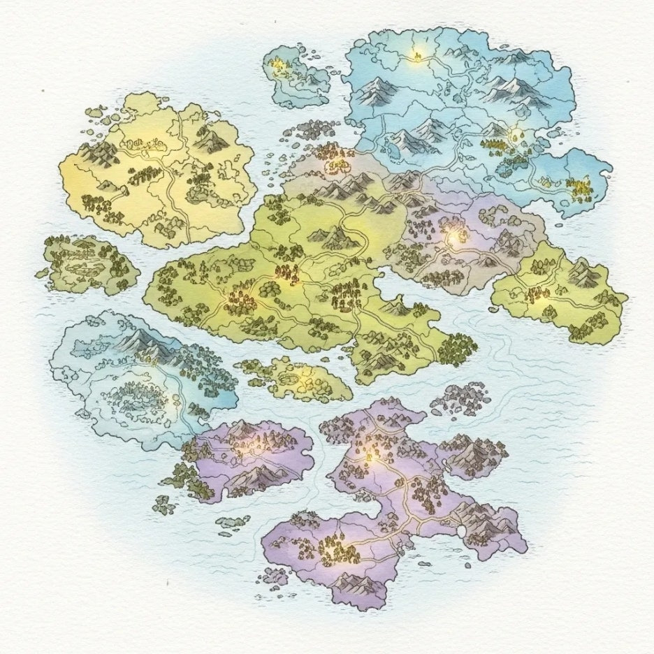 광활한 오픈월드 붉은사막 지도.