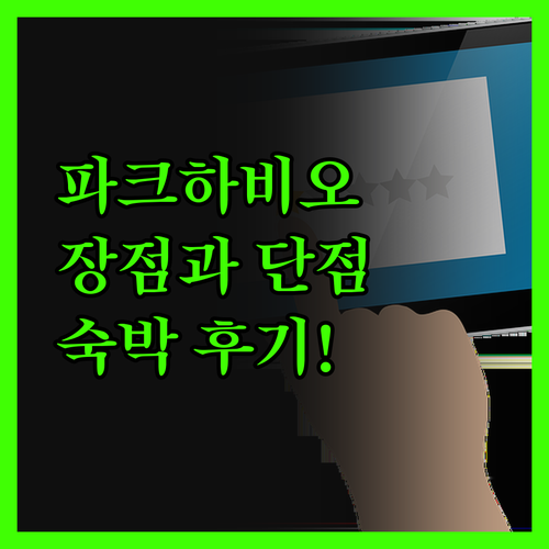 파크하비오 호텔 숙박 후기 장점과 단