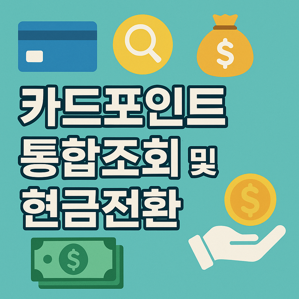 카드포인트 통합조회 및 현금전환 숨은돈찾기