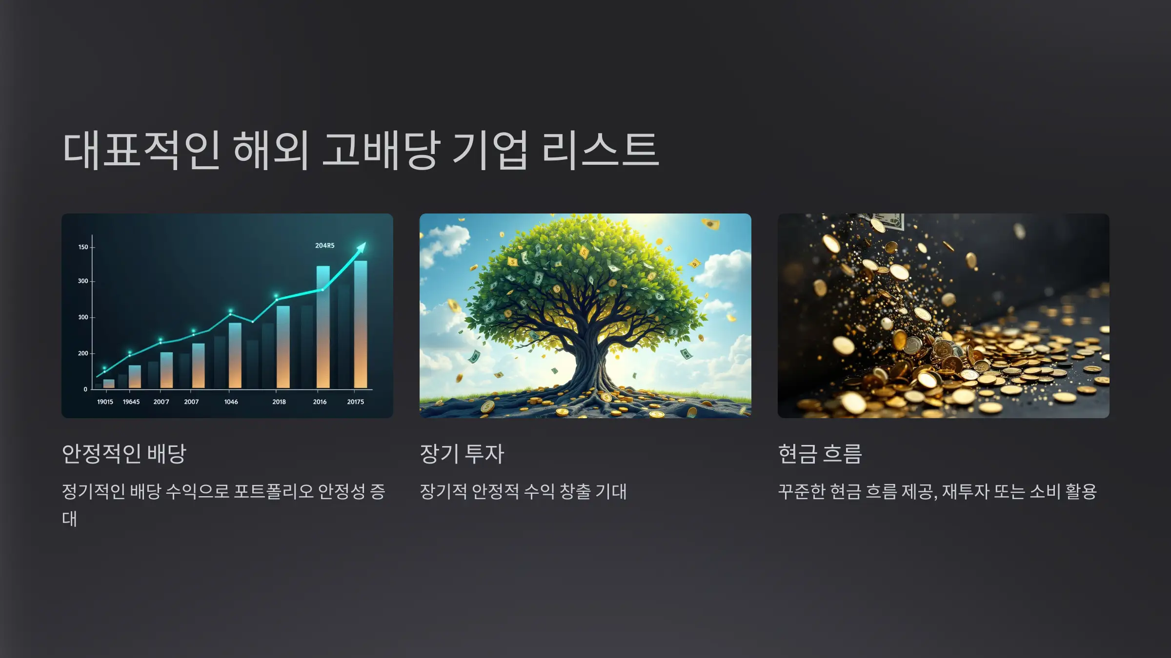 해외 배당 주식 투자 : 고배당 기업 리스트