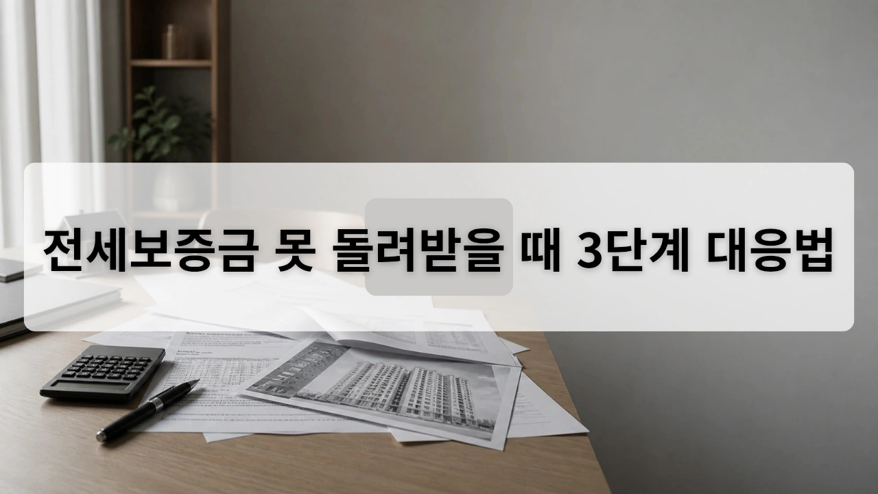 전세보증금 못 돌려받을 때 3단계 대응법 썸네일 이미지