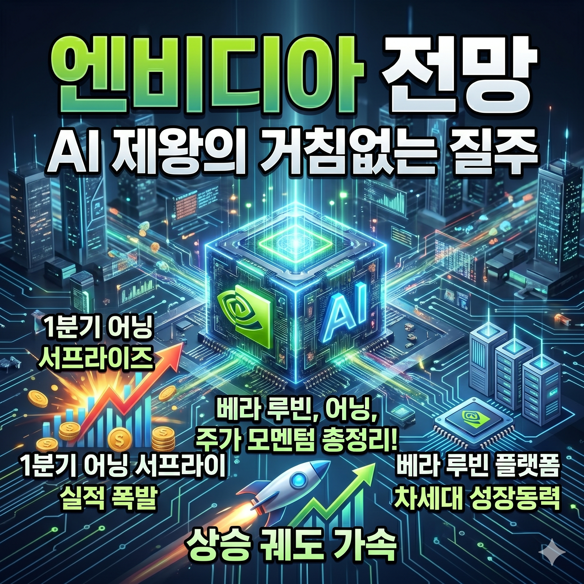 엔비디아 전망 총정리: 1분기 어닝 서프라이즈와 베라 루빈 주가 모멘텀